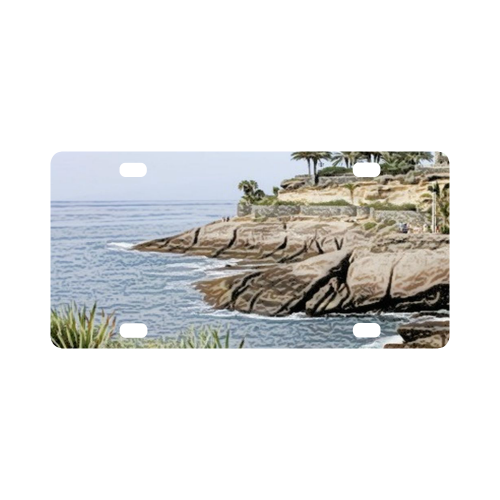 Travel Tenerife, painted Classic License Plate
