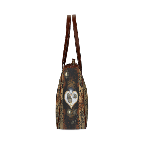 Steampunk, wonderful heart, clocks and gears Classic Tote Bag (Model 1644)