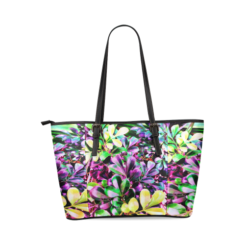 Foliage #3 Jera Nour Leather Tote Bag/Small (Model 1640)