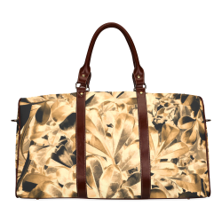 Foliage #2 Gold - Jera Nour Waterproof Travel Bag/Small (Model 1639)