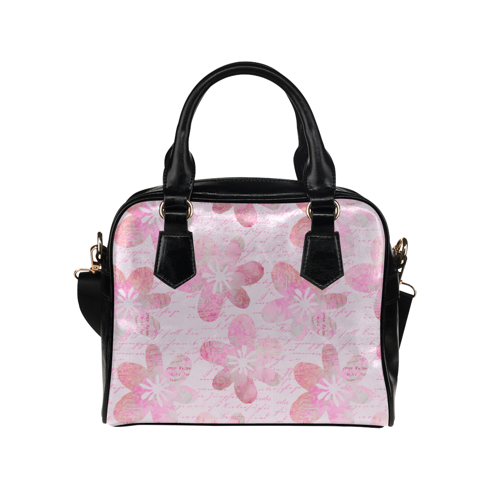 Watercolor Flower Pattern Shoulder Handbag (Model 1634)