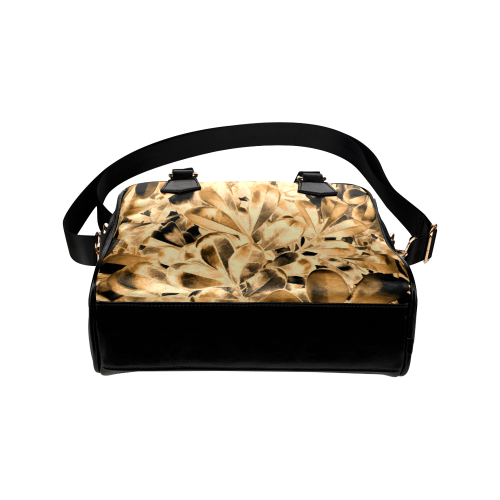 Foliage #2 Gold - Jera Nour Shoulder Handbag (Model 1634)