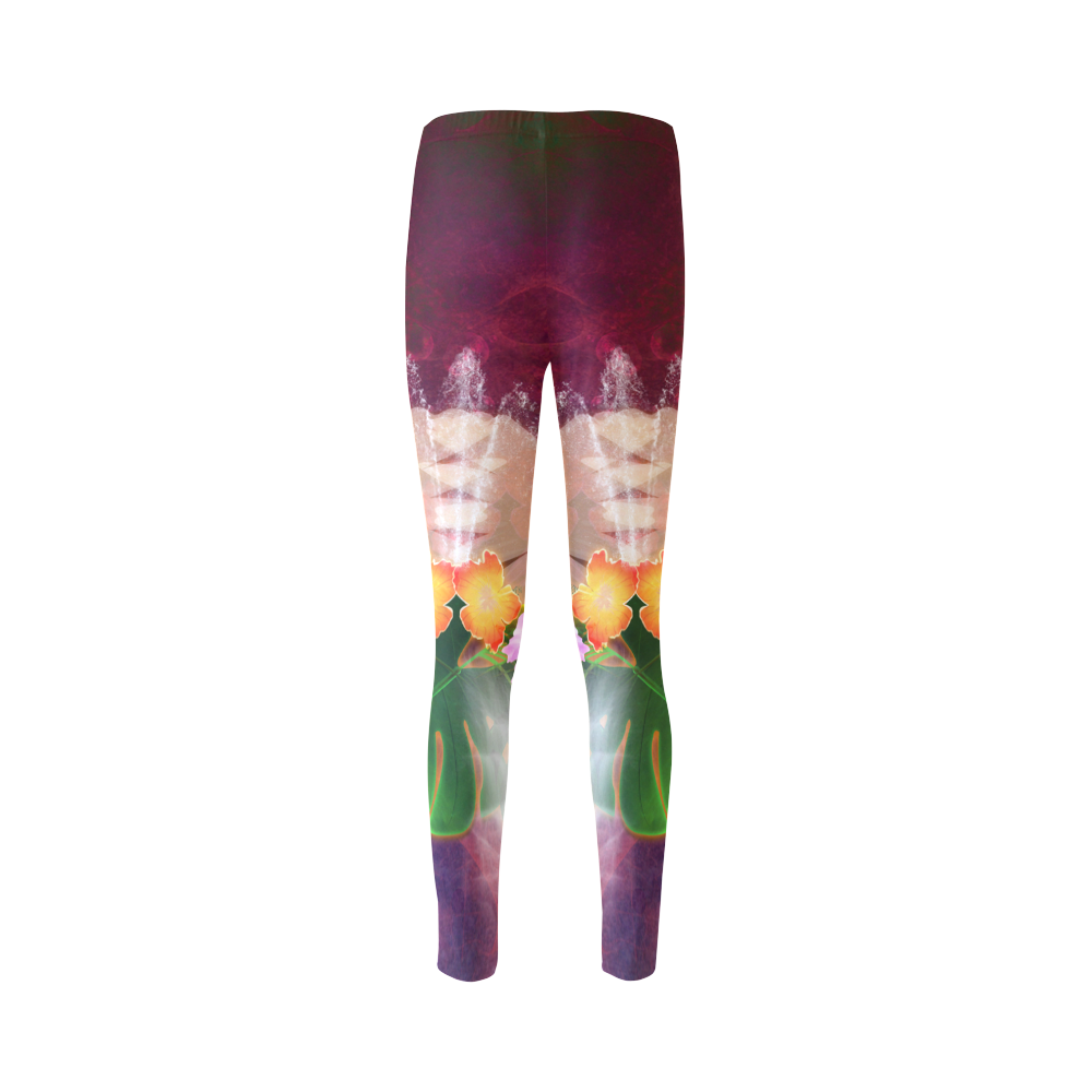 Glowing flowers Cassandra Women's Leggings (Model L01)