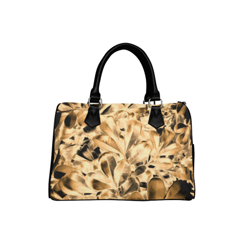 Foliage #2 Gold - Jera Nour Boston Handbag (Model 1621)