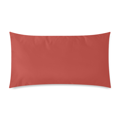 Aurora Red Color Accent Rectangle Pillow Case 20"x36"(Twin Sides)