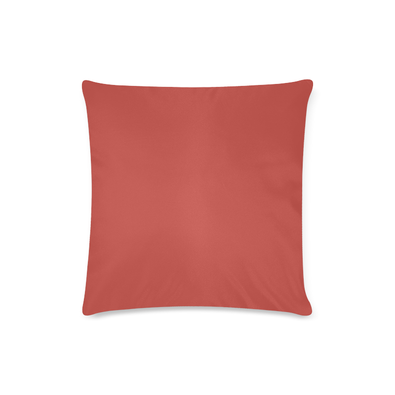 Aurora Red Color Accent Custom Zippered Pillow Case 16"x16" (one side)