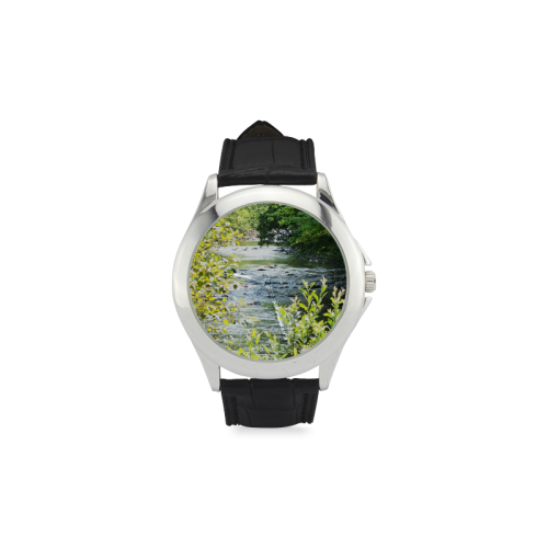 River Runs Through It Women's Classic Leather Strap Watch(Model 203)