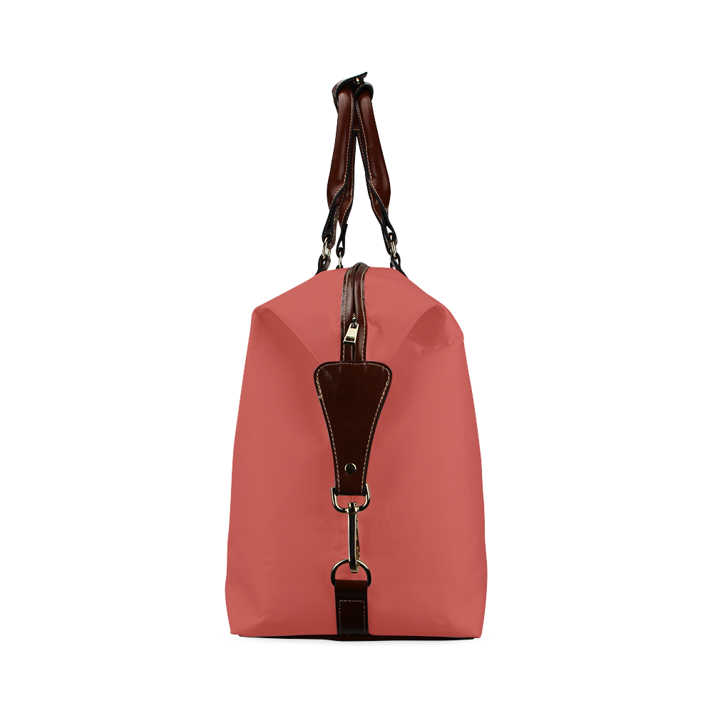 Aurora Red Color Accent Classic Travel Bag (Model 1643)