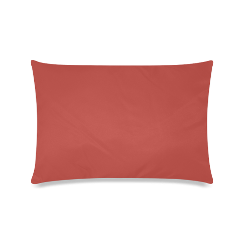 Aurora Red Color Accent Custom Zippered Pillow Case 16"x24"(Twin Sides)