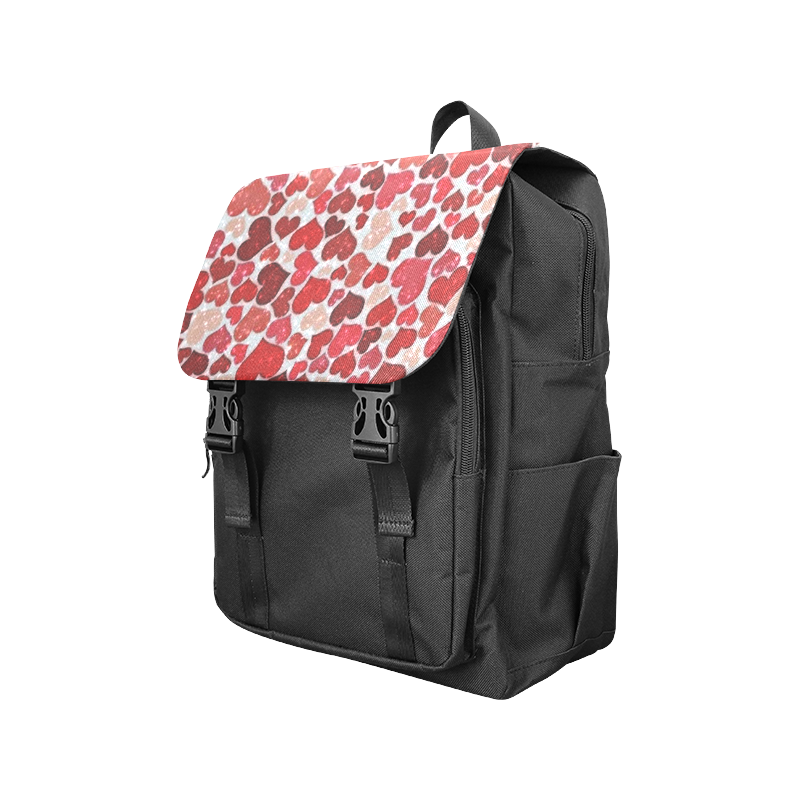 sparkling hearts, red Casual Shoulders Backpack (Model 1623)