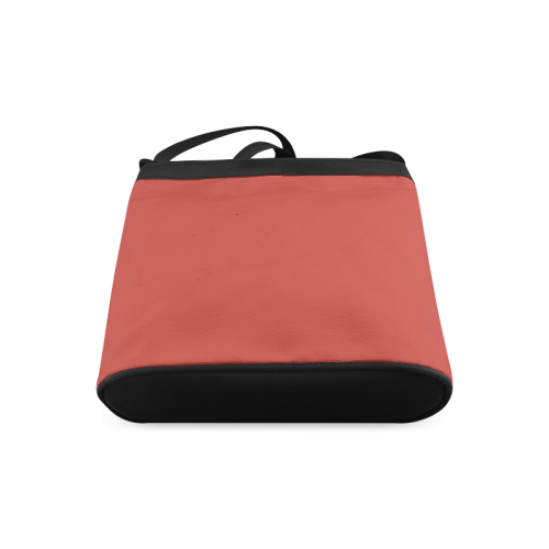 Aurora Red Color Accent Crossbody Bags (Model 1613)