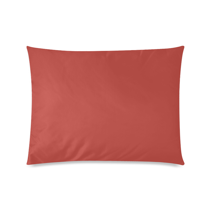 Aurora Red Color Accent Custom Picture Pillow Case 20"x26" (one side)