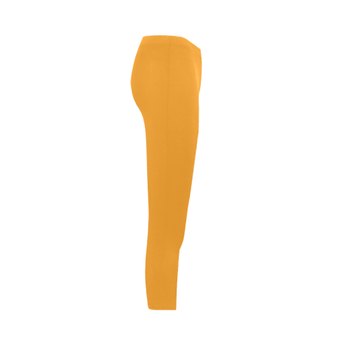 Radiant Yellow Color Accent Capri Legging (Model L02)
