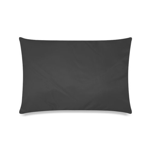 Cool Black Color Accent Custom Rectangle Pillow Case 16"x24" (one side)