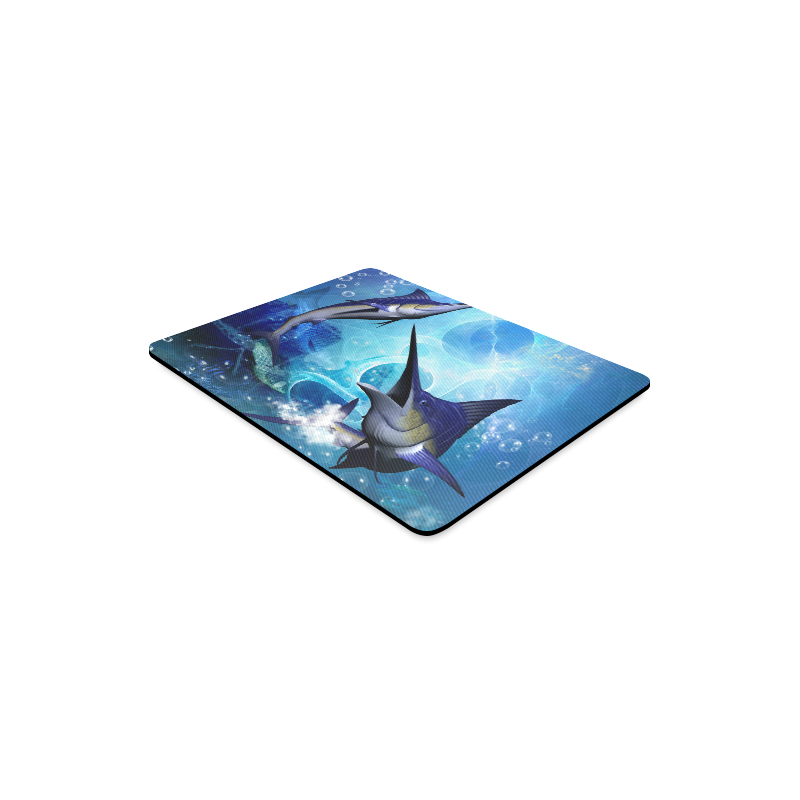 Underwater, awesome marlin Rectangle Mousepad