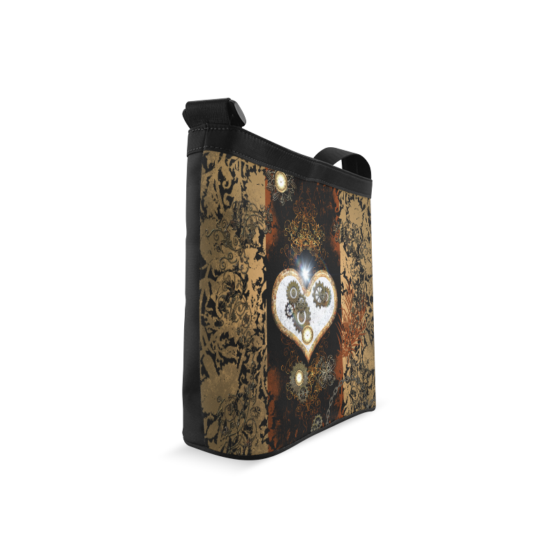 Steampunk, wonderful heart, clocks and gears Crossbody Bags (Model 1613)