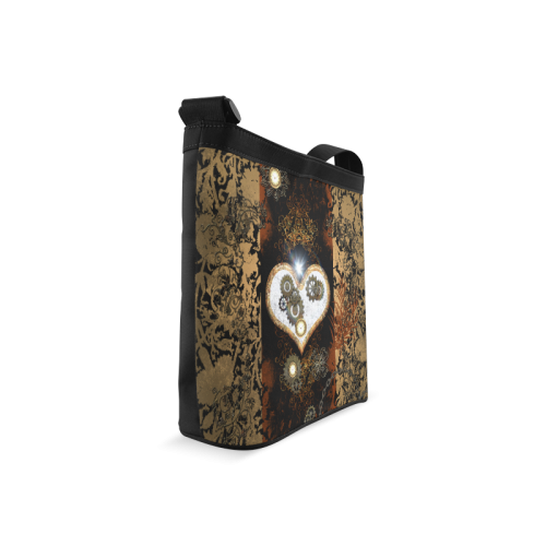 Steampunk, wonderful heart, clocks and gears Crossbody Bags (Model 1613)