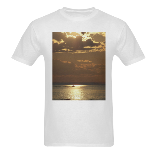 Awesome Sea Scene Sunny Men's T- shirt (Model T06)