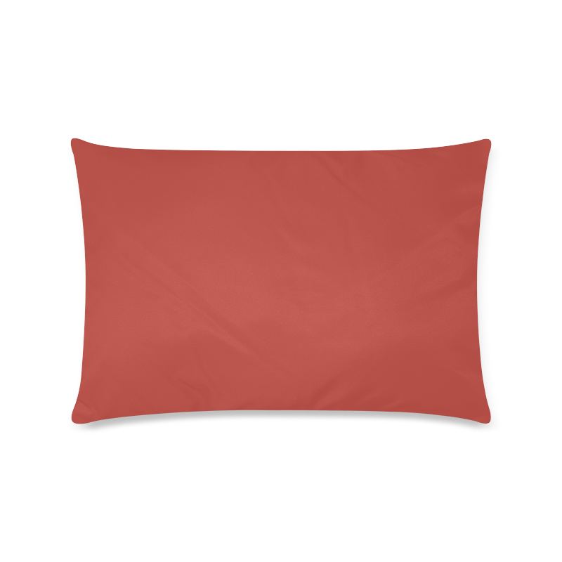 Aurora Red Color Accent Custom Zippered Pillow Case 16"x24"(Twin Sides)