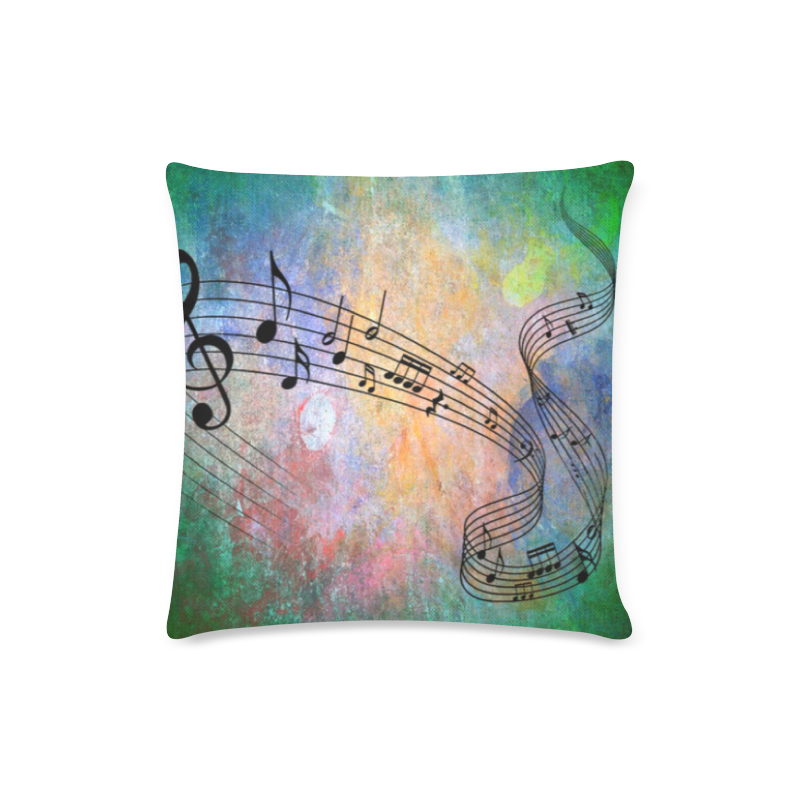 abstract music Custom Zippered Pillow Case 16"x16" (one side)