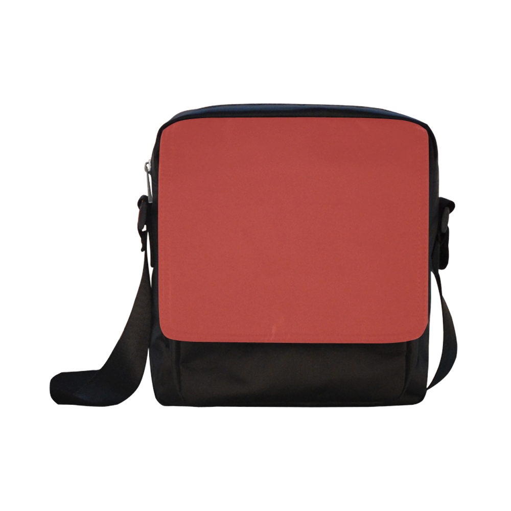 Aurora Red Color Accent Crossbody Nylon Bags (Model 1633)