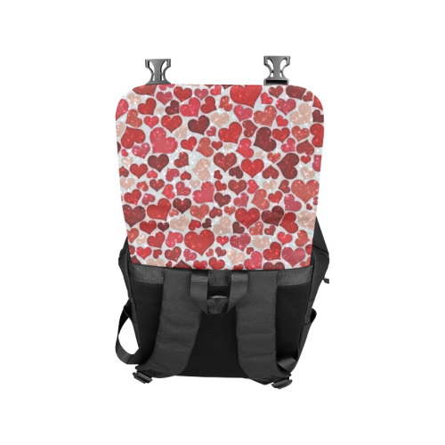 sparkling hearts, red Casual Shoulders Backpack (Model 1623)