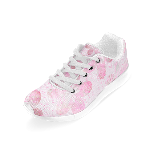 Watercolor Flower Pattern Women’s Running Shoes (Model 020)
