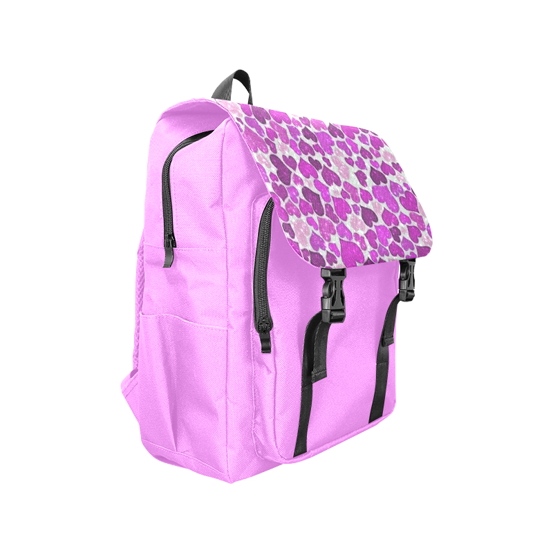 sparkling hearts purple Casual Shoulders Backpack (Model 1623)