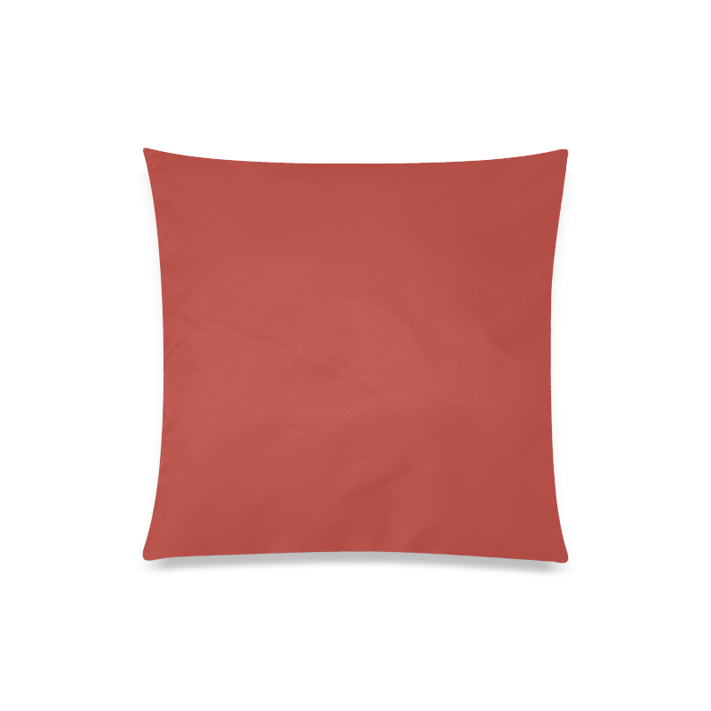 Aurora Red Color Accent Custom Zippered Pillow Case 20"x20"(Twin Sides)
