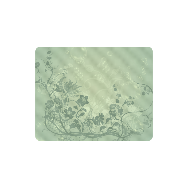 Wonderful soft green flowers Rectangle Mousepad