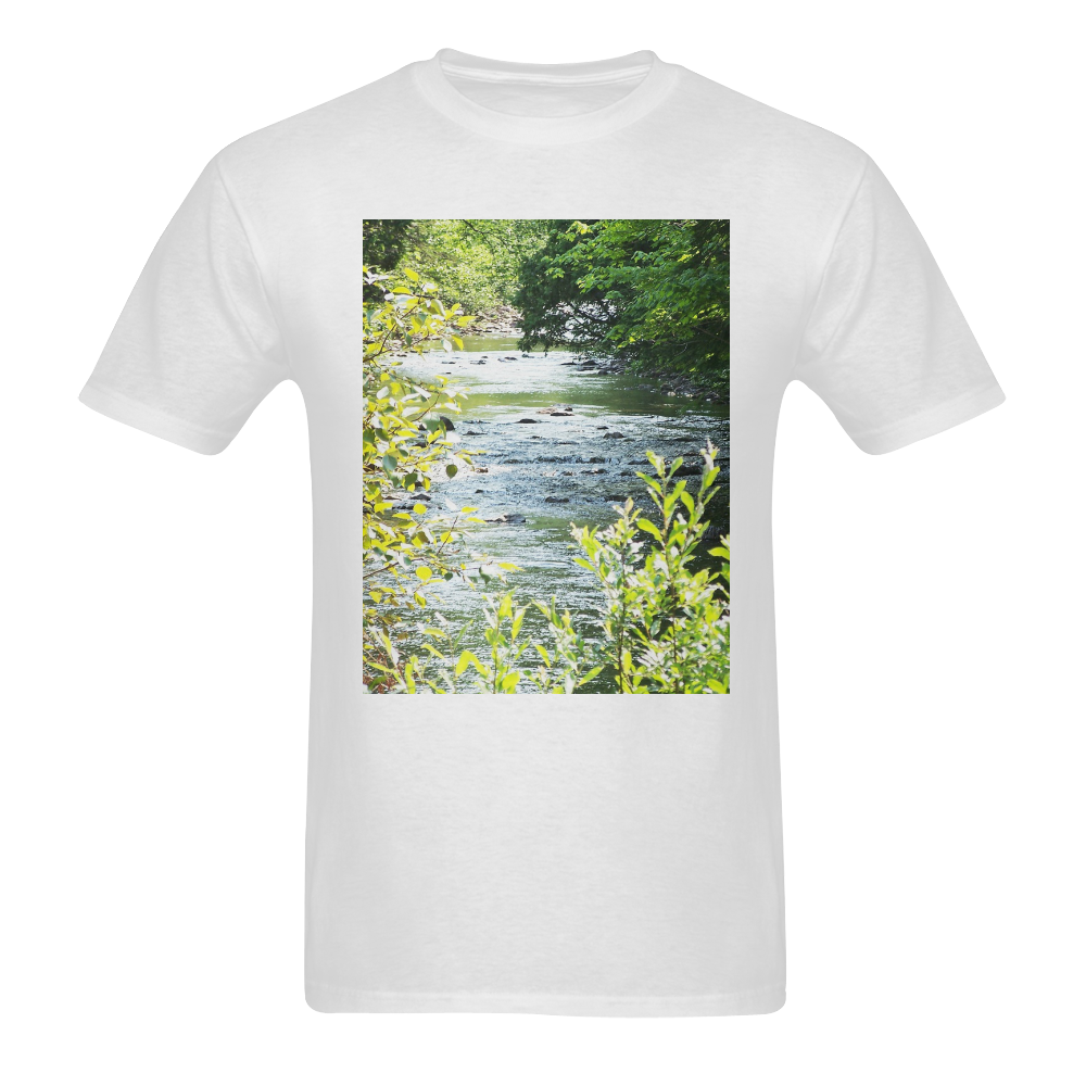 River Runs Through It Sunny Men's T- shirt (Model T06)