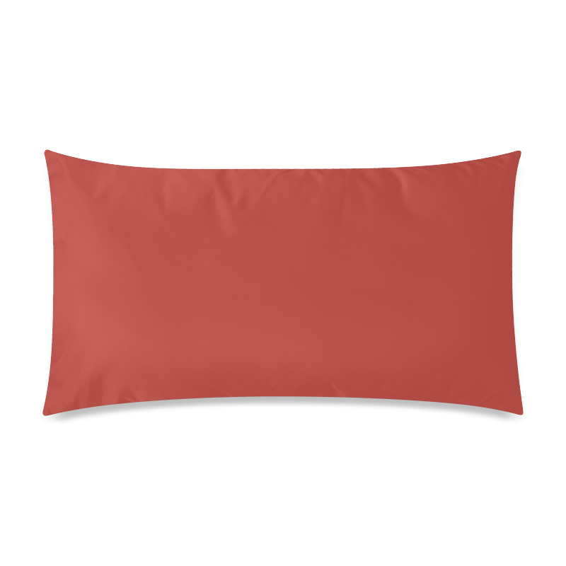 Aurora Red Color Accent Rectangle Pillow Case 20"x36"(Twin Sides)