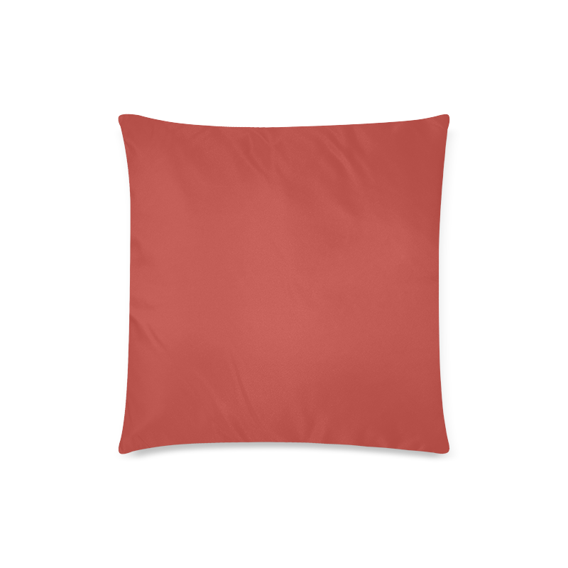 Aurora Red Color Accent Custom Zippered Pillow Case 18"x18"(Twin Sides)