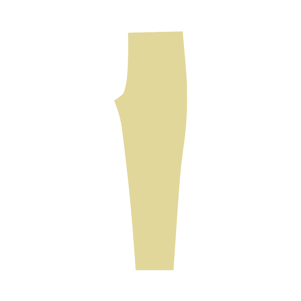 Custard Color Accent Capri Legging (Model L02)