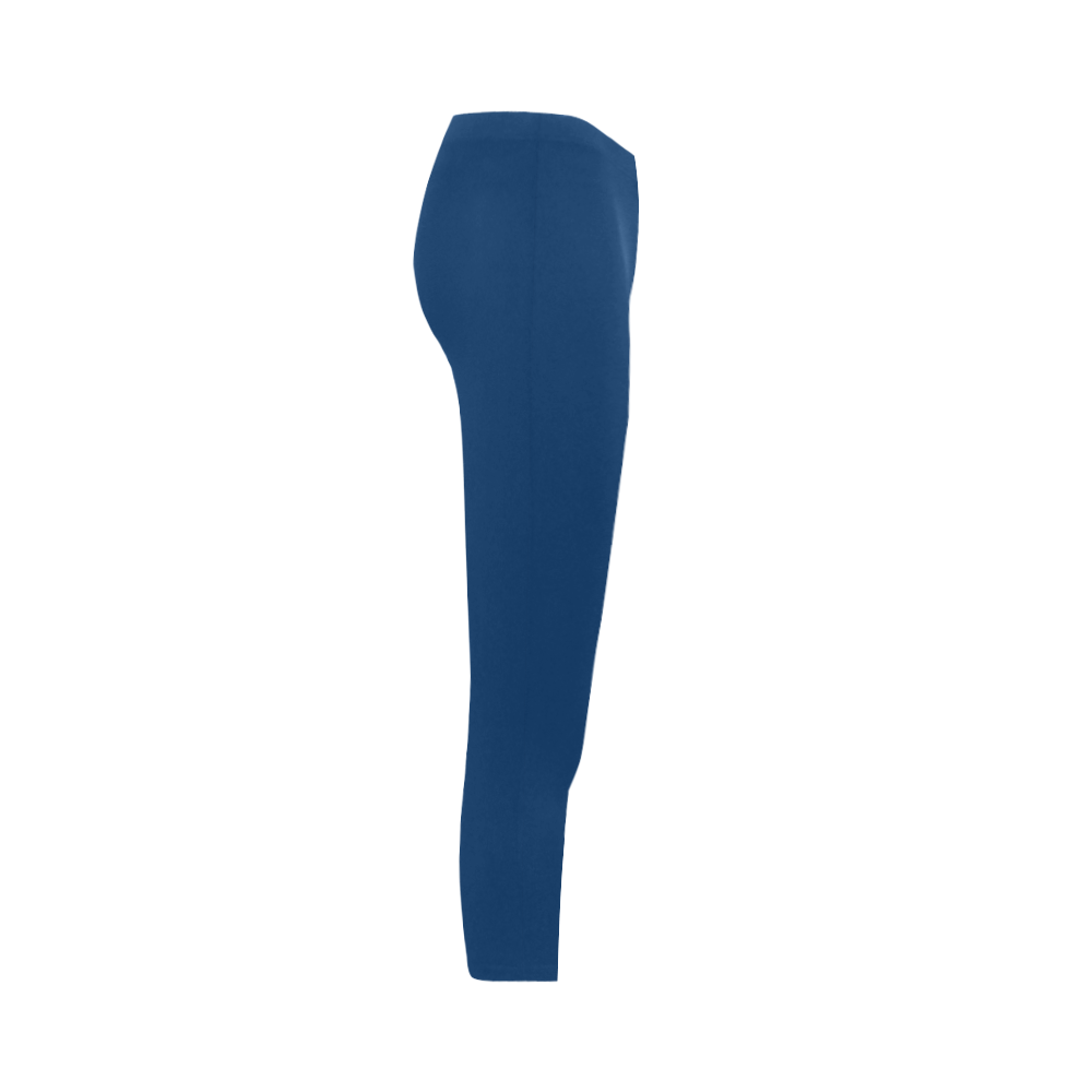 Cool Black Color Accent Capri Legging (Model L02)