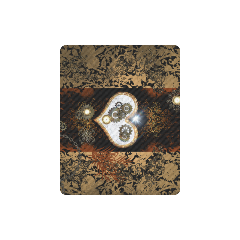 Steampunk, wonderful heart, clocks and gears Rectangle Mousepad