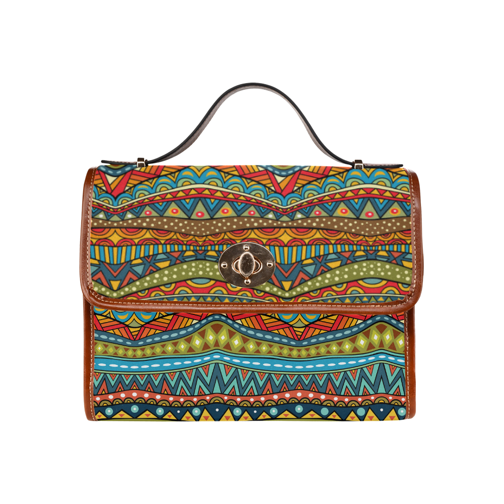 Aztec(12) Waterproof Canvas Bag/All Over Print (Model 1641) | ID: D161492