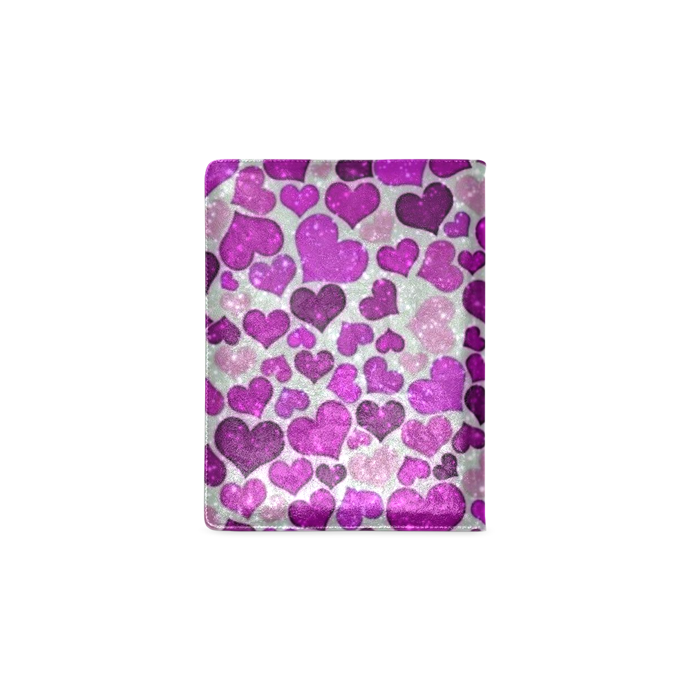 sparkling hearts purple Custom NoteBook B5