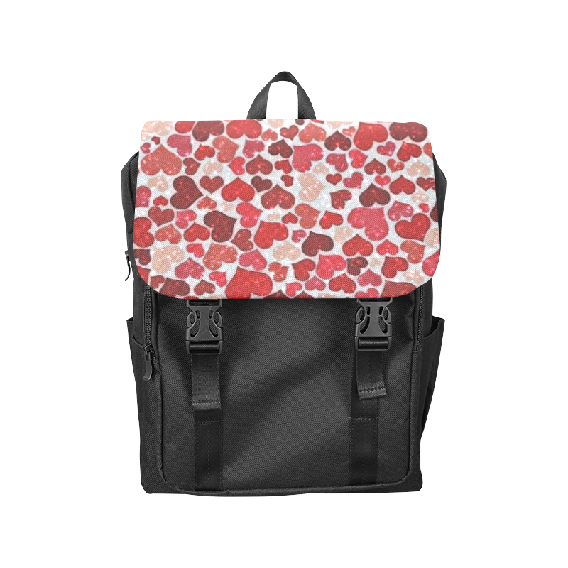 sparkling hearts, red Casual Shoulders Backpack (Model 1623)