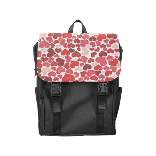 sparkling hearts, red Casual Shoulders Backpack (Model 1623)