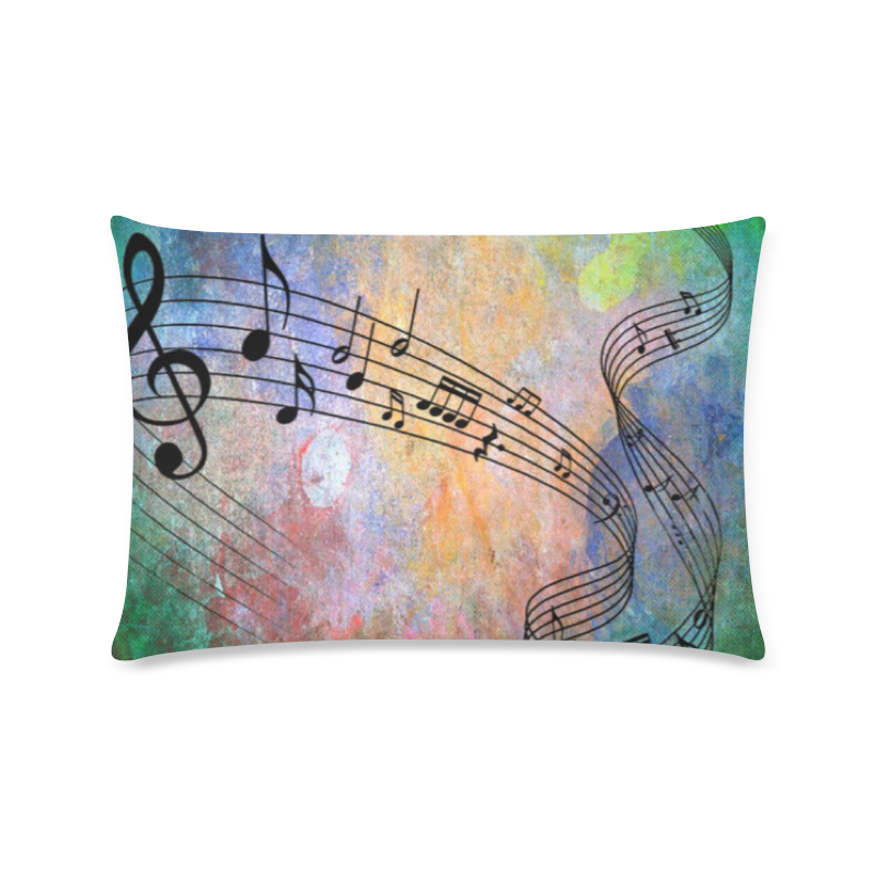 abstract music Custom Zippered Pillow Case 16"x24"(Twin Sides)