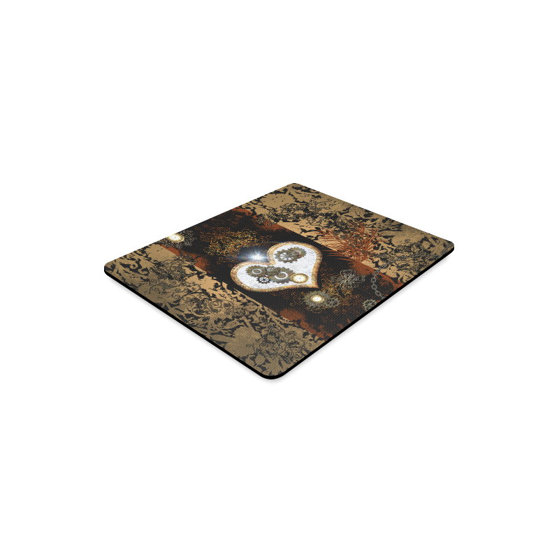 Steampunk, wonderful heart, clocks and gears Rectangle Mousepad