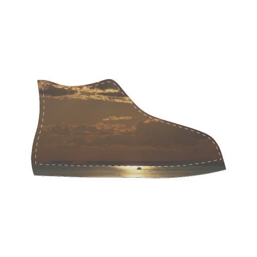 Awesome Sea Scene Women's Classic High Top Canvas Shoes (Model 017)