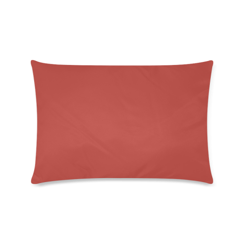 Aurora Red Color Accent Custom Rectangle Pillow Case 16"x24" (one side)