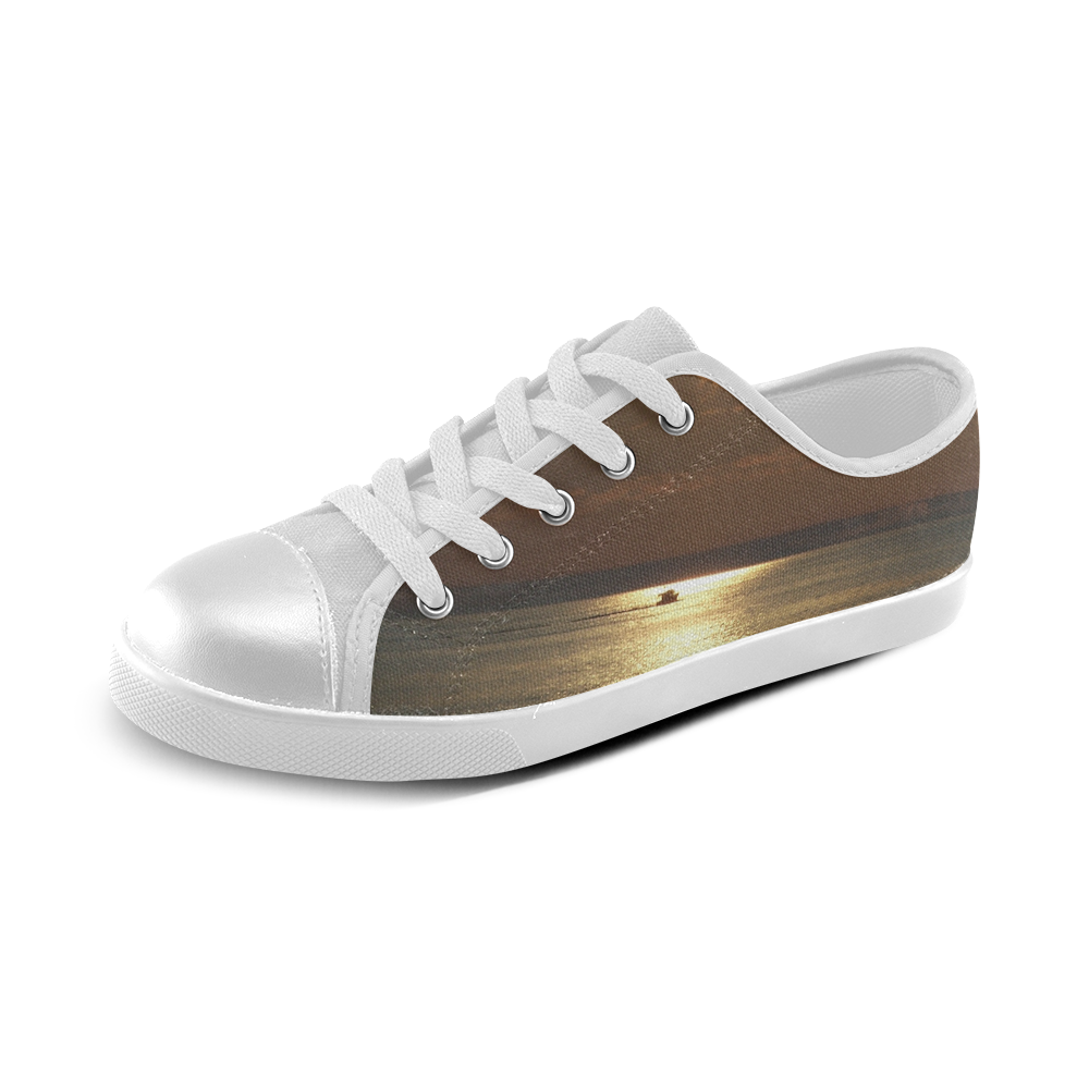 Awesome Sea Scene Canvas Kid's Shoes (Model 016)