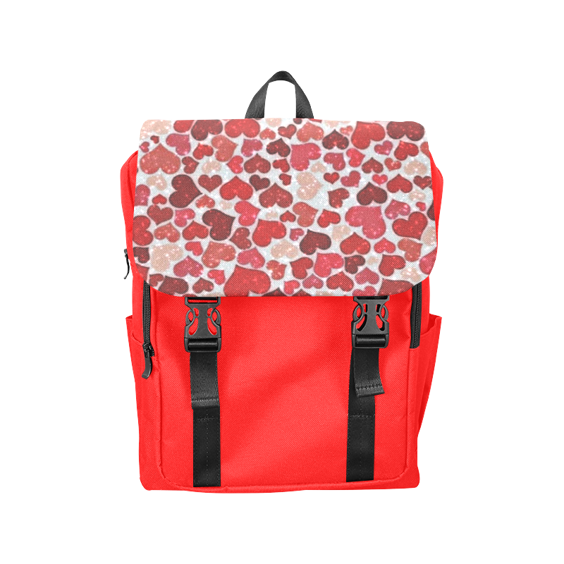 sparkling hearts, red Casual Shoulders Backpack (Model 1623)