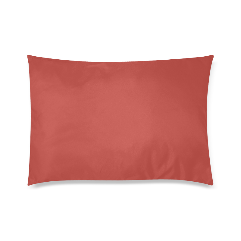 Aurora Red Color Accent Custom Zippered Pillow Case 20"x30" (one side)