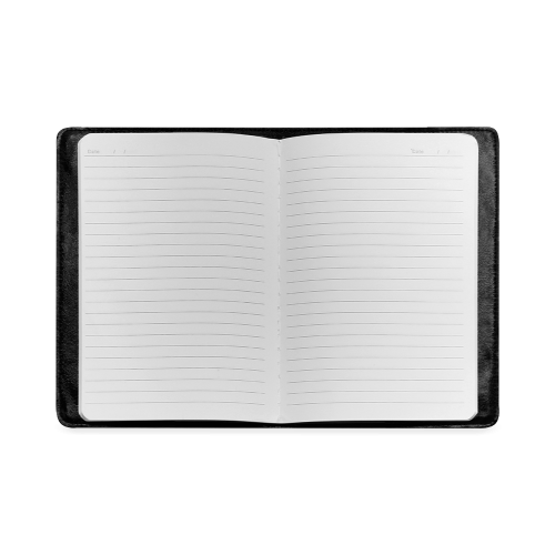 Cool Black Color Accent Custom NoteBook A5