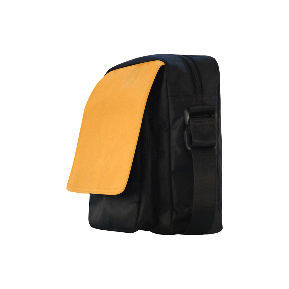 Radiant Yellow Color Accent Crossbody Nylon Bags (Model 1633)