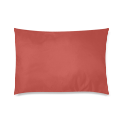 Aurora Red Color Accent Custom Zippered Pillow Case 20"x30"(Twin Sides)